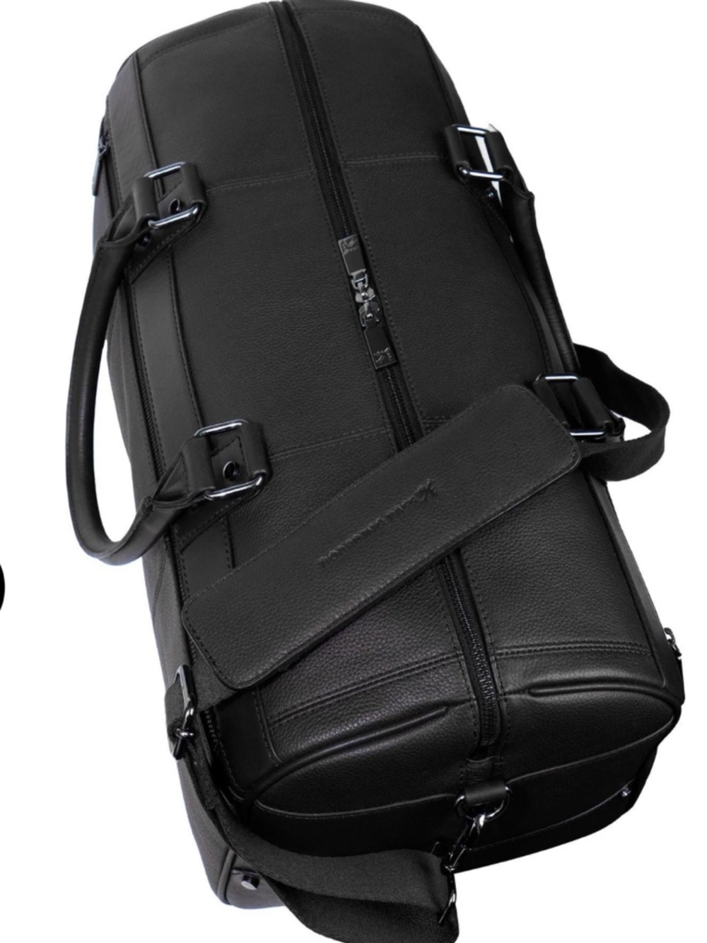 NWT THE GOTHAM 20" GENUINE PEBBLE GRAIN WEEKENDER - BLACK